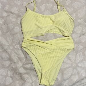Aerie Lemon Yellow Bikini Set